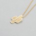 Wholesale Simple Style 925 Sterling Silver Gold Filled Cactus Necklace